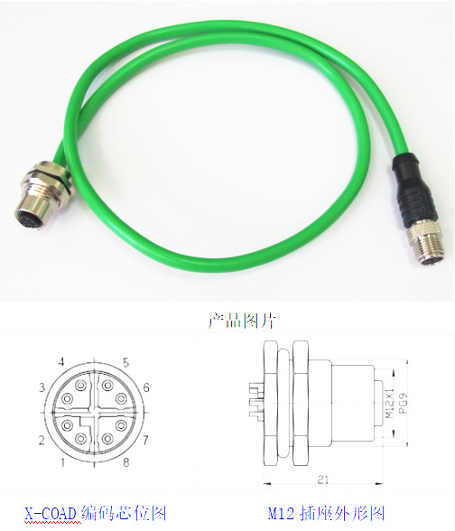 雙端m12總線PROFI NET網(wǎng)絡(luò)信號線